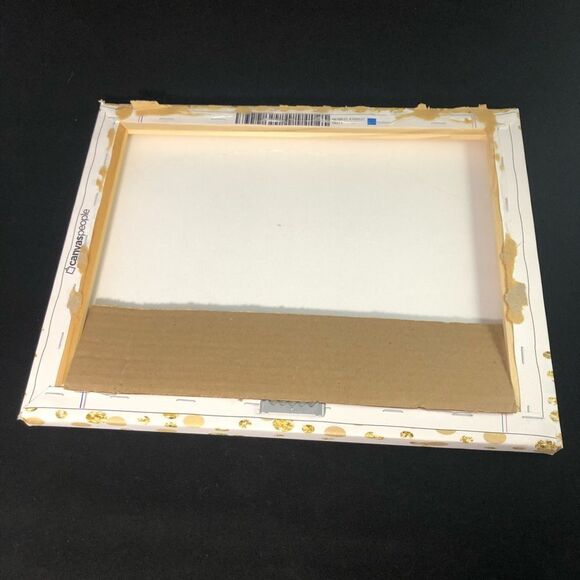 Two Canvas 11" x 14" Gold Wedding Decor Signs - Picture 4 of 8